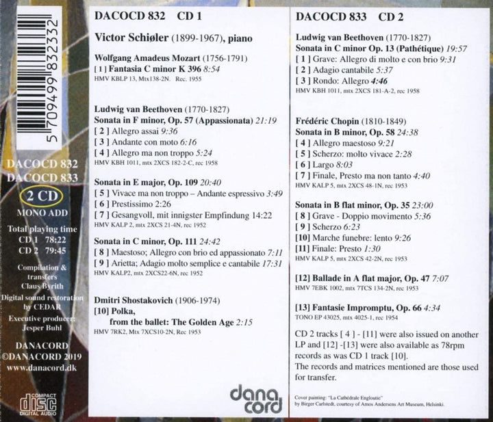 Victor Schioler, Bd. 3 [Victor Schiler] [Danacord: DACO 832-833] [Audio CD]