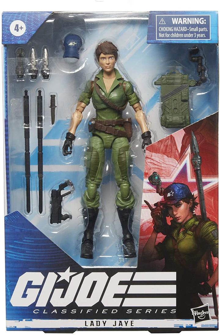 Hasbro GI Joe Classified Series Lady Jaye Actionfigur 25 Premium-Sammelspielzeug mit mehreren Zubehörteilen, 6-Zoll-Maßstab mit individueller Verpackung Art.-Nr