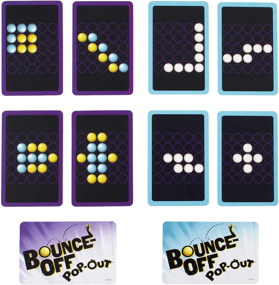 ?BOUNCE-OFF POP-OUT Partyspiel für Familien, Jugendliche, Erwachsene mit 16 Bällen, 20 Herausforderungen