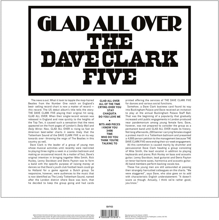 The Dave Clark Five – Glad All Over (Remastered – Limitiertes weißes Vinyl) [VINYL]