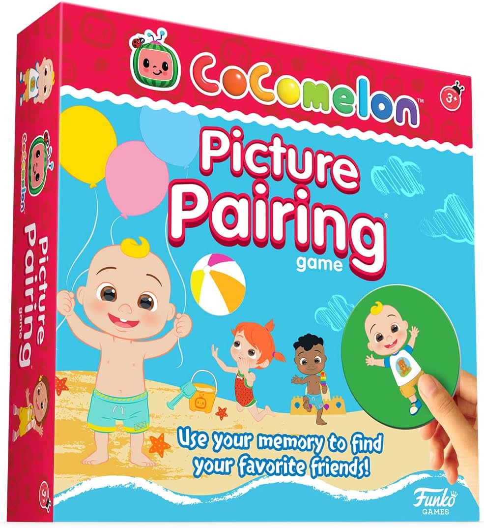 CoComelon Picture Pairing Memory Game For 2-4 Players Educational Game For Ages 3+