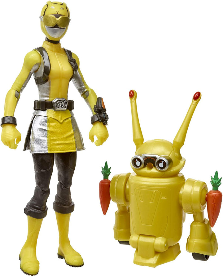 Power Rangers Beast Morphers Yellow Ranger und Morphin Jax Beast Bot, 15 cm große Actionfiguren, 2er-Pack Spielzeuge, inspiriert von der TV-Sendung