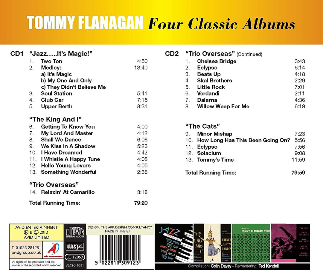 Tommy Flanagan - Four Classic Albums (Jazz It's Magic / The King And I / Trio Overseas / The Cats) [Audio CD]