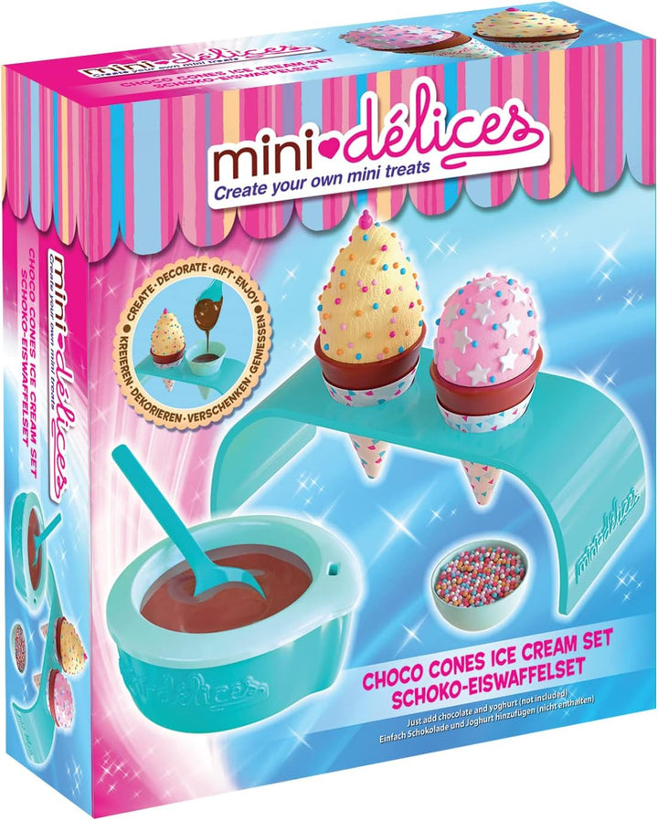 Mini Delices MND04000 Choco Cones Eiscreme-Set, Bastelset, Küchen- und Lebensmittelspielzeug, f