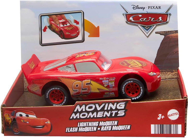 Disney and Pixar Cars Toy Cars & Trucks, Moving Moments Lightning McQueen Vehicle with Moving Eyes & Mouth