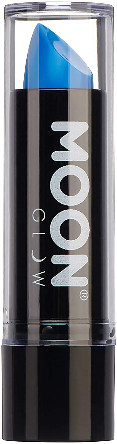Smiffys Neon UV Lippenstift von Moon Glow - Intensives Blau - leuchtet unter UV