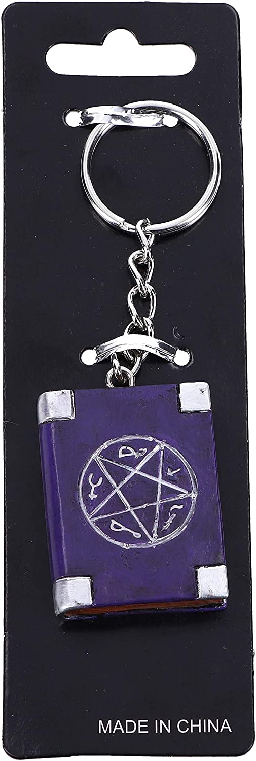 Nemesis Now Witches Grimoire Book of Spells Schlüsselanhänger, Lila, 4,5 cm