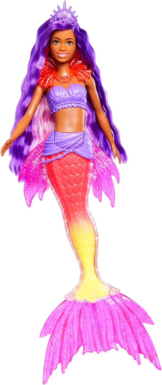 Barbie Mermaid Power Barbie „Brooklyn“ Roberts Meerjungfrauenpuppe mit Haustier, Interchang