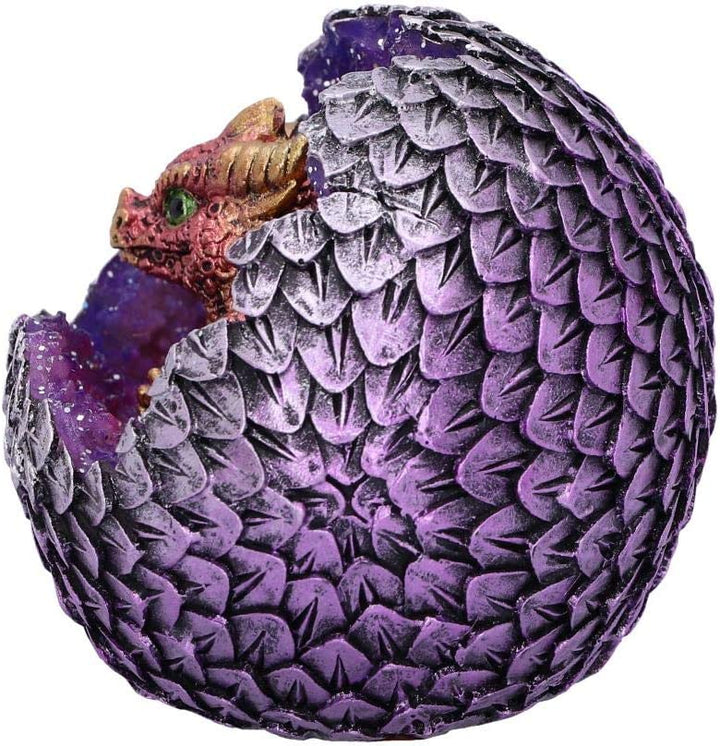 Nemesis Now U4999R0 Red Geode Home glitzernde Jungtier- und Ei-Figur, Polyre