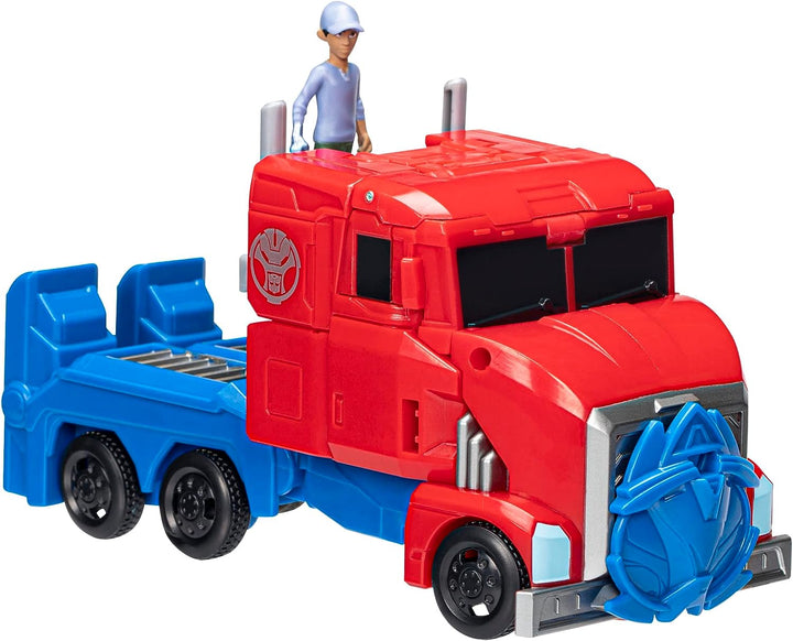 TRANSFORMERS Toys EarthSpark Spin Changer Optimus Prime 20-cm-Actionfigur mit