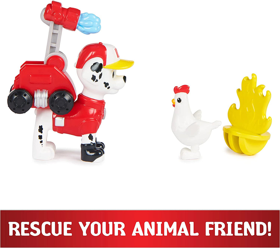 PAW Patrol, Big Truck Pups Marshall-Actionfigur mit ansteckbarer Rettungsdrohne