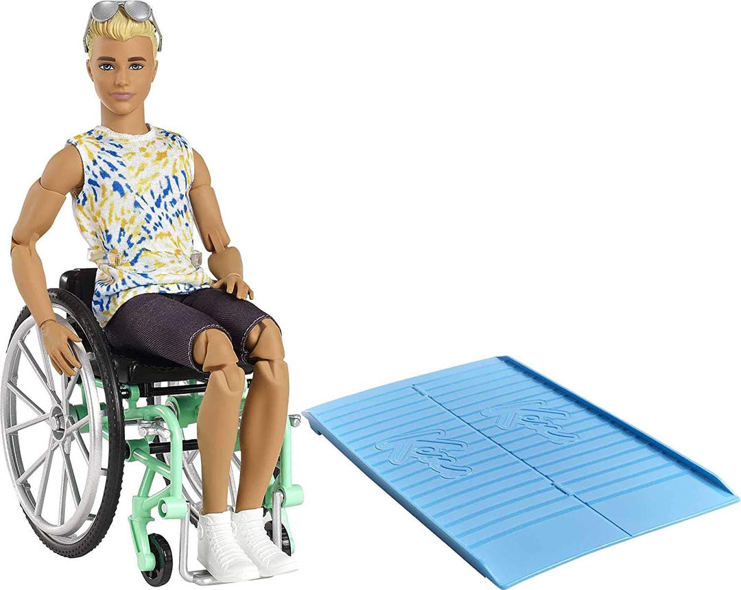 Barbie Ken Fashionistas Puppe #167 mit Rollstuhl &amp; Rampe