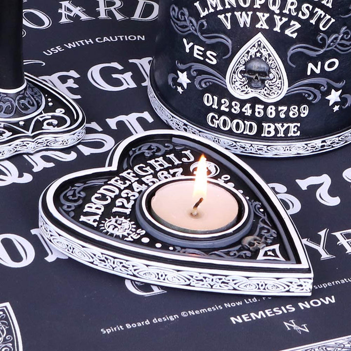 Nemesis Now Black and White Spirit Board Teelichthalter, Polyresin