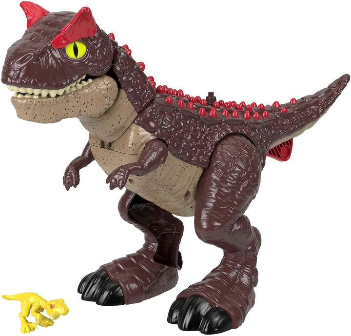 Imaginext Jurassic World Dinosaurier-Spielzeug, Spike Strike Carnotaurus, 27,9 cm große Figur