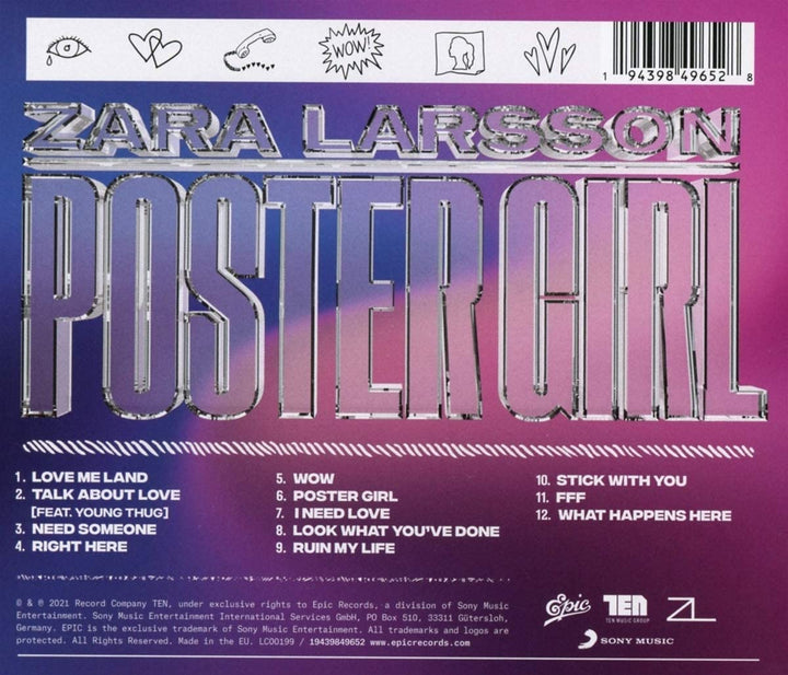Zara Larsson – Poster Girl [Audio-CD]