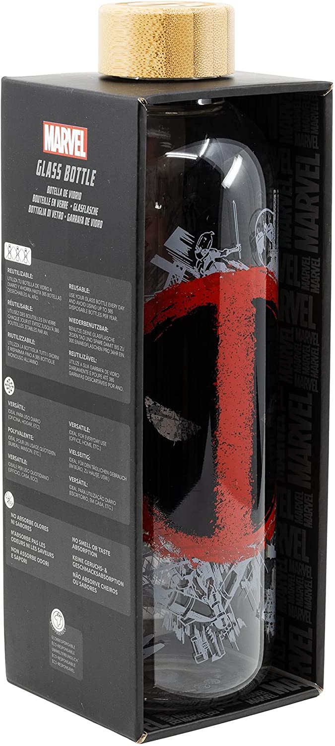 Stor GROSSE GLASFLASCHE - DEADPOOL