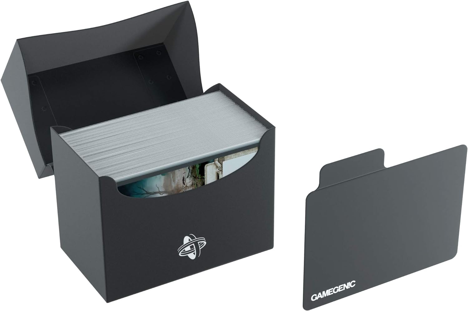 Gamegenic 80-Card Side Holder - Black, Holds 80 Double-Sleeved Cards, Sideloading Deck Box with Cobra Neck Technology 7