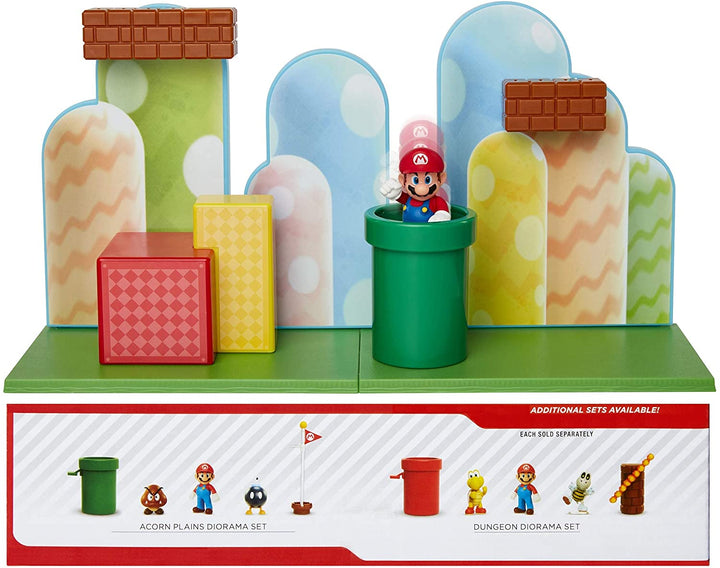 Super Mario 85991-4L-PKR1 Acorn Plains 2,5-Zoll-Figurenspielset mit Funktionszubehör