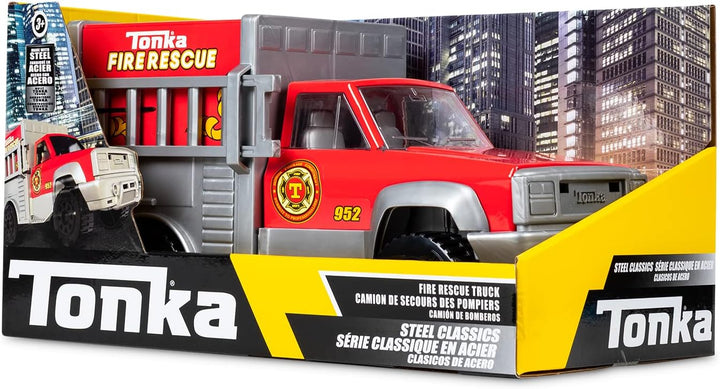 Tonka 06189 Steel Classics Rettungswagen, Konstruktionsspielzeug für Jungen und Mädchen