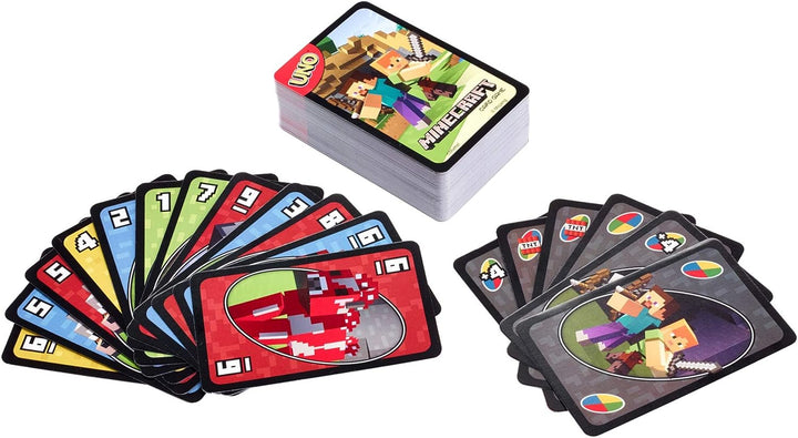 Mattel FPD61 Uno Minecraft-Kartenspiel, mehrfarbig