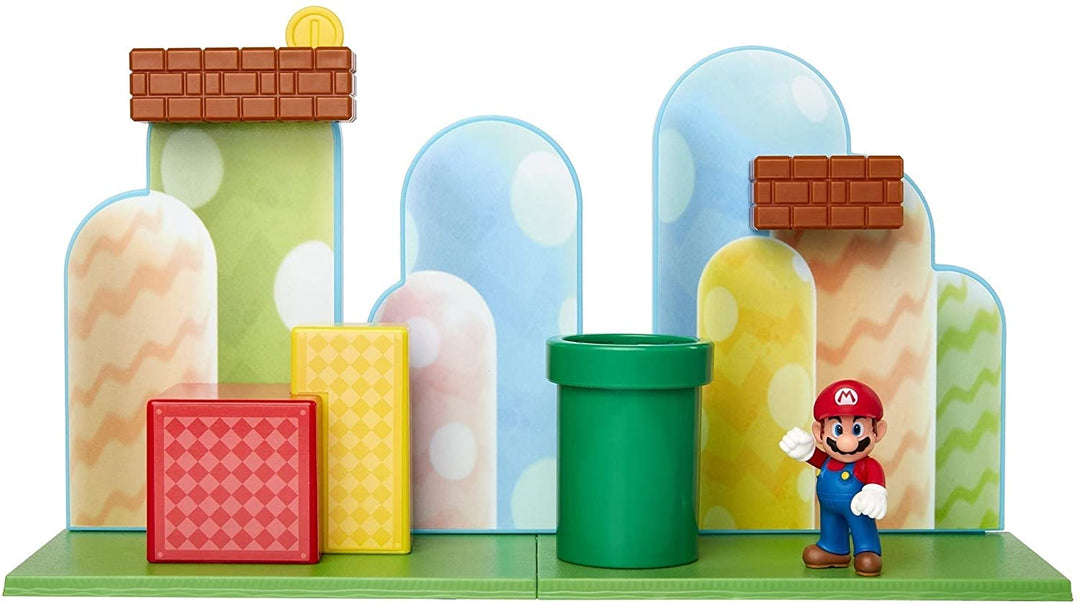 Super Mario 85991-4L-PKR1 Acorn Plains 2,5-Zoll-Figurenspielset mit Funktionszubehör