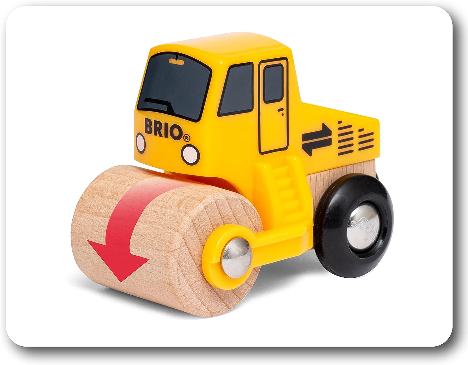 BRIO 33658 Construction Vehicles Train Set - 5-Piece Wooden Toy Truck Set for Kids 7