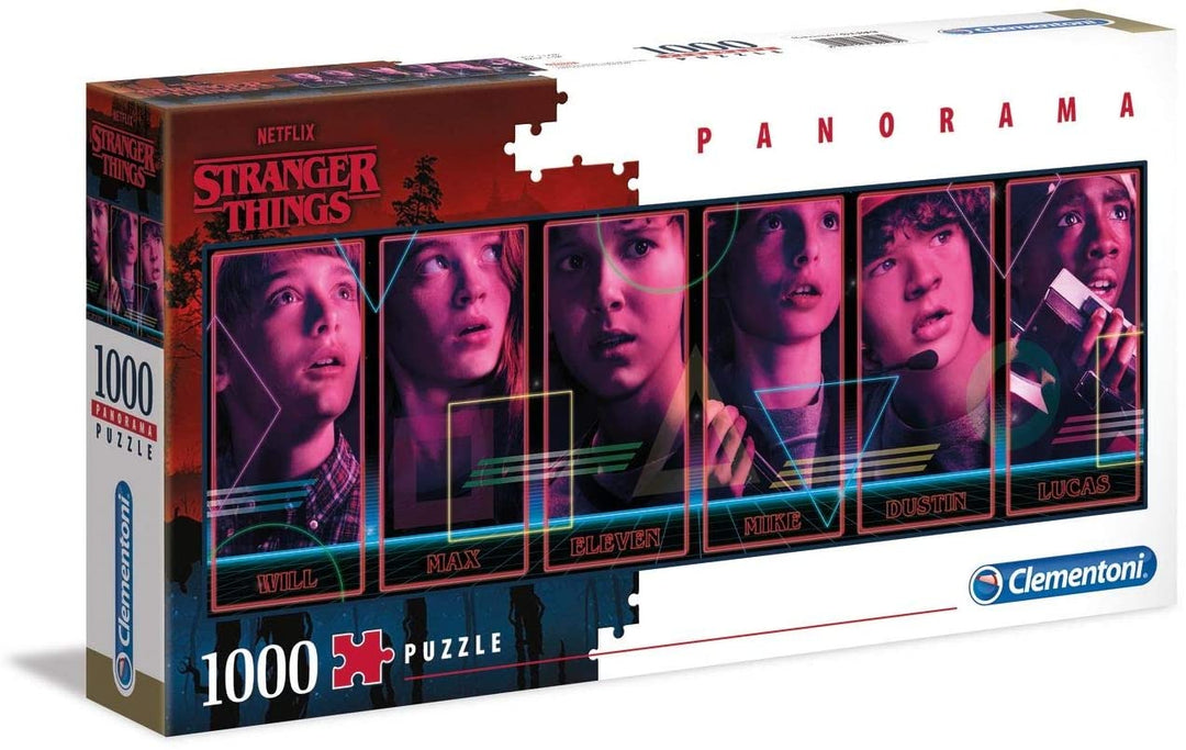Clementoni - 39548 - Puzzle Panorama - Stranger Things - 1000 Teile - Hergestellt in Italien
