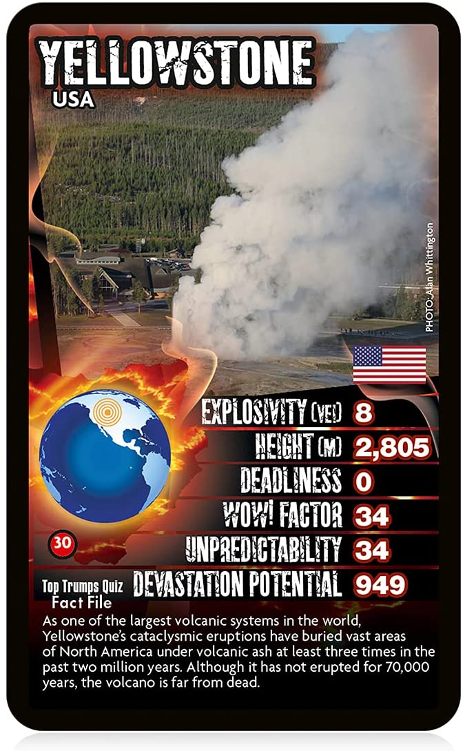 Volcanoes Top Trumps Kartenspiel