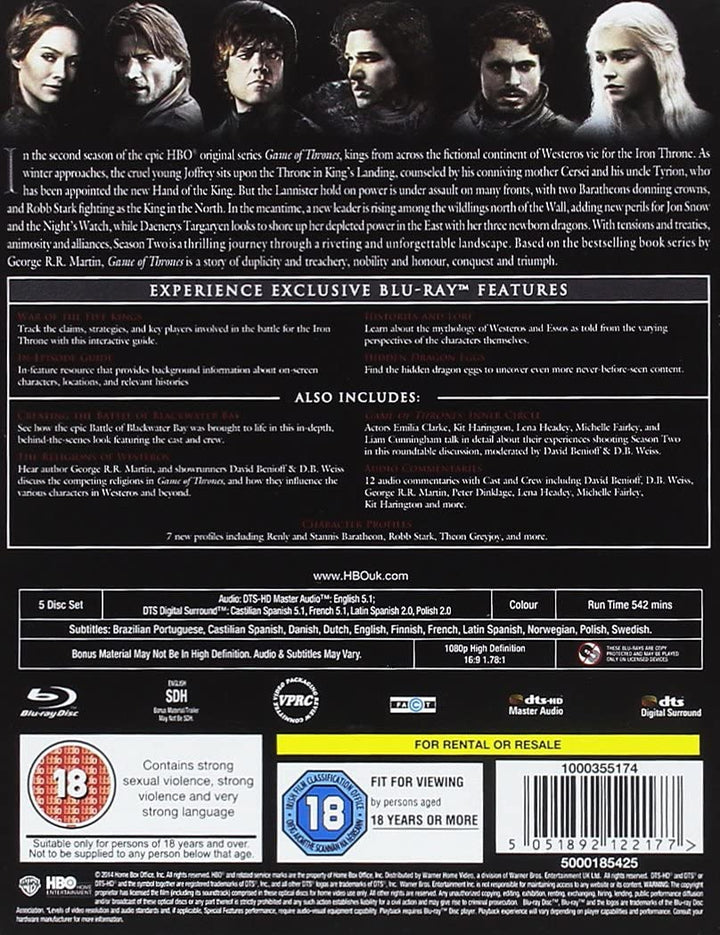 Game of Thrones: Staffel 2 [Drama] [Blu-ray]
