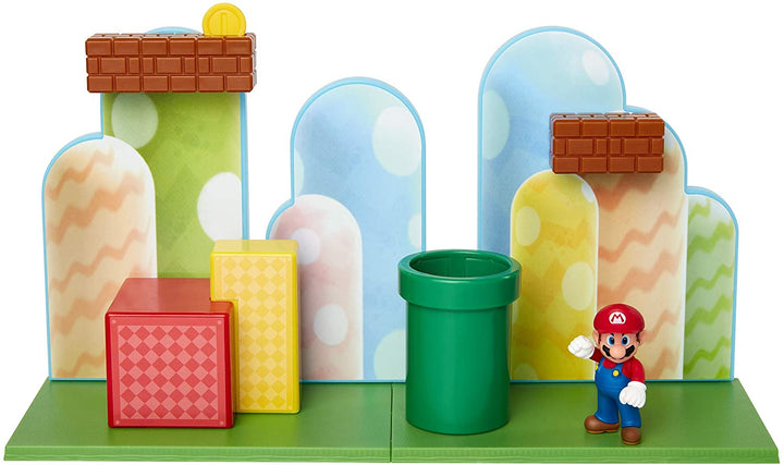 Super Mario 85991-4L-PKR1 Acorn Plains 2,5-Zoll-Figurenspielset mit Funktionszubehör