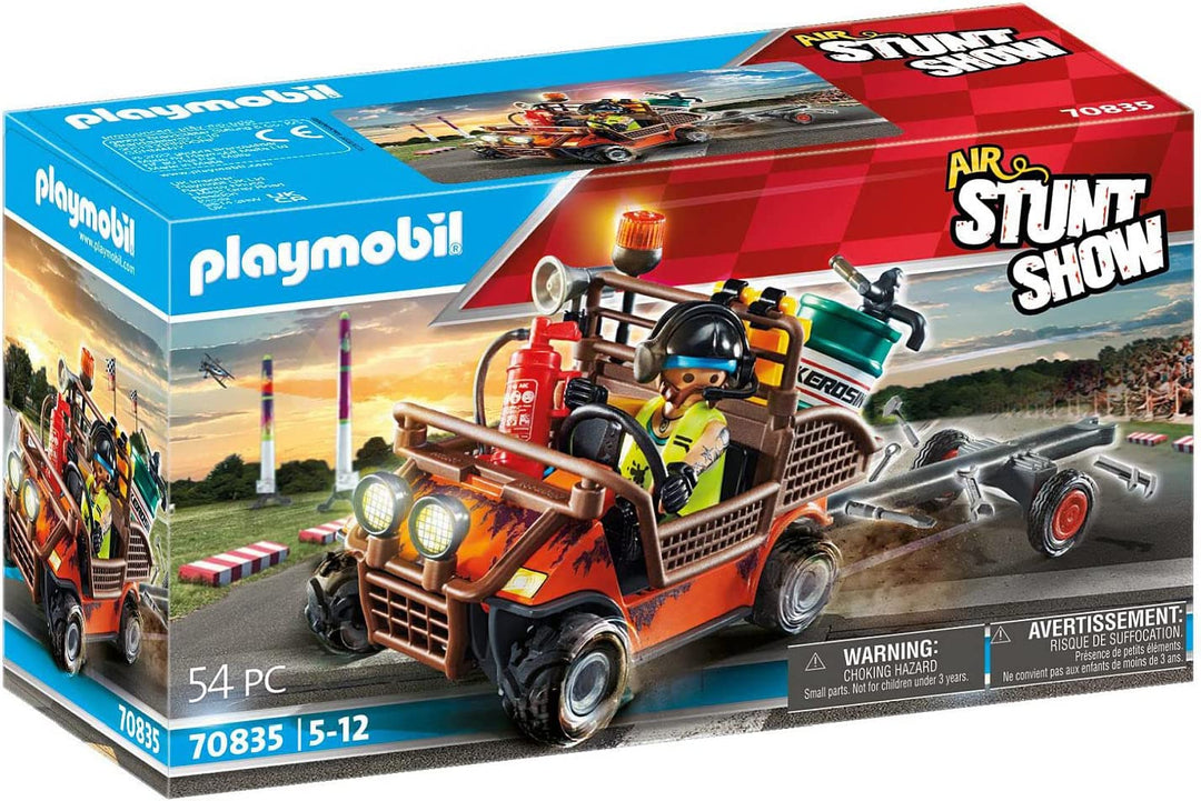PLAYMOBIL Air Stunt Show 70835 Mobiler Reparaturservice, Reparaturfahrzeug mit Mechaniker, Spielzeugauto für Kinder ab 5 Jahren
