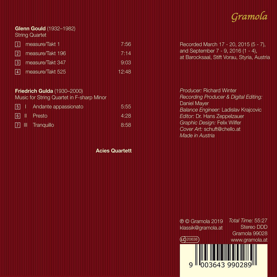 Das Streichquartett [Acies Quartett] [Gramola: 99028] [Audio CD]
