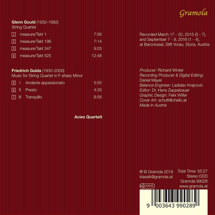 Das Streichquartett [Acies Quartett] [Gramola: 99028] [Audio CD]