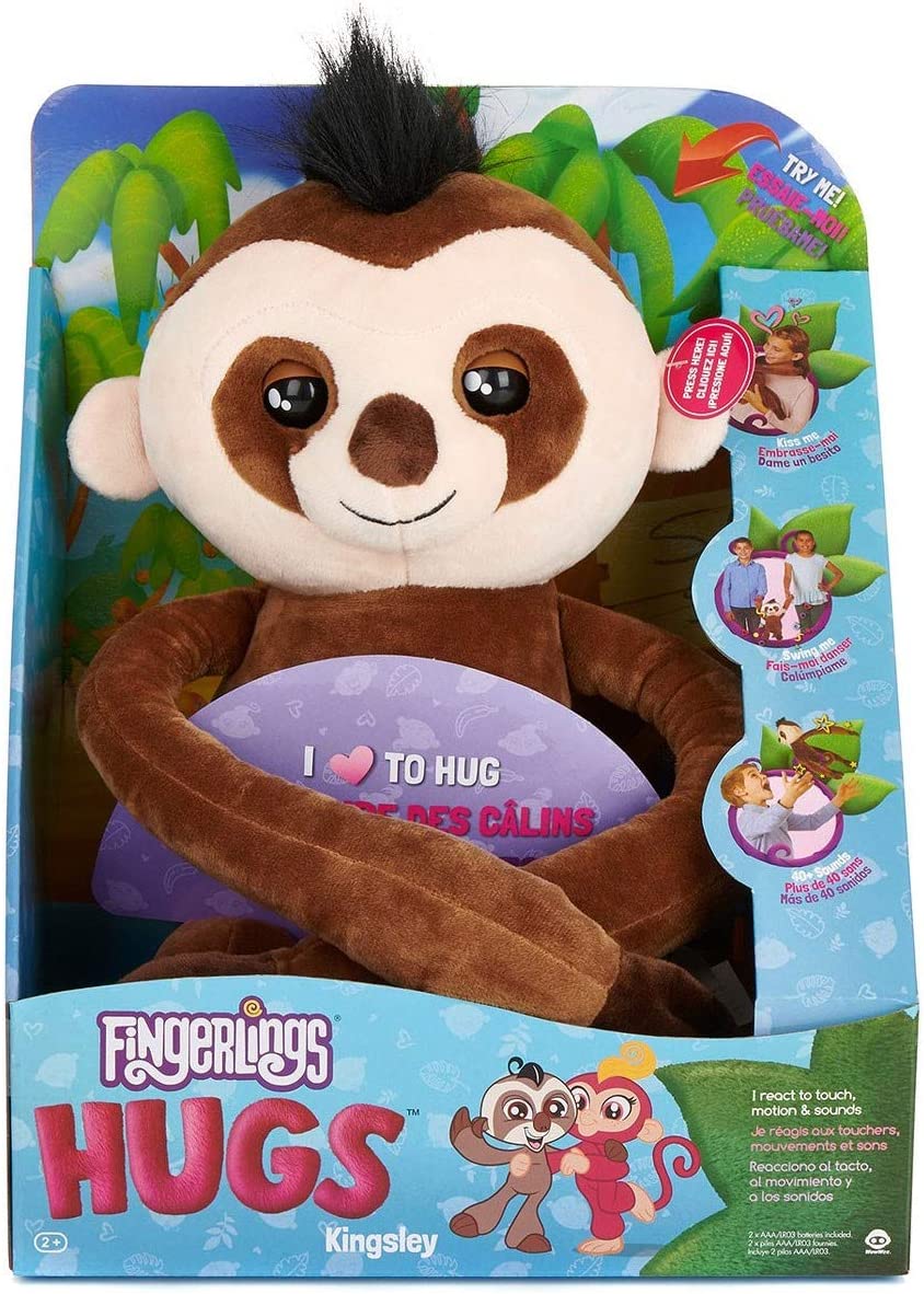 Wow Wee Fingerling Hugs – Plüschtier Kingsley, das Faultier