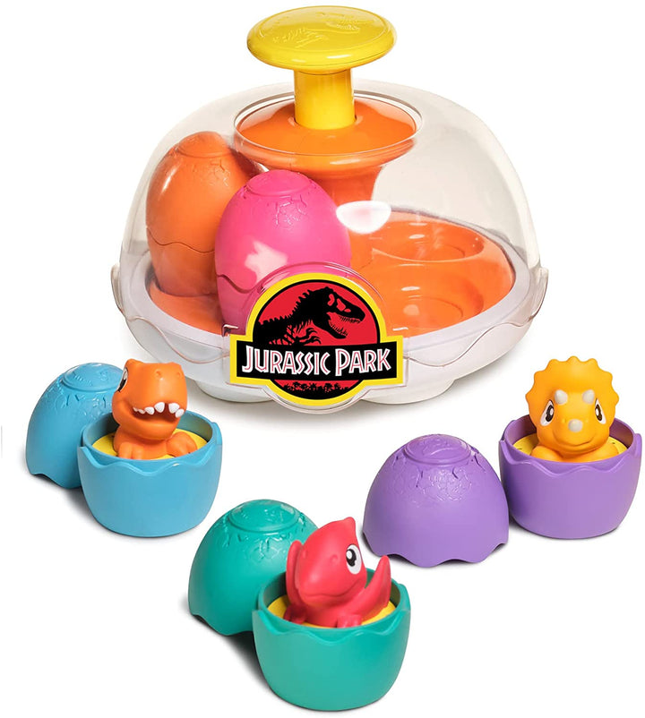 Toomies E73252 Tomy Spin &amp; Hatch Dino-Eier, Dinosaurier-Kinder, Jurassic World, E
