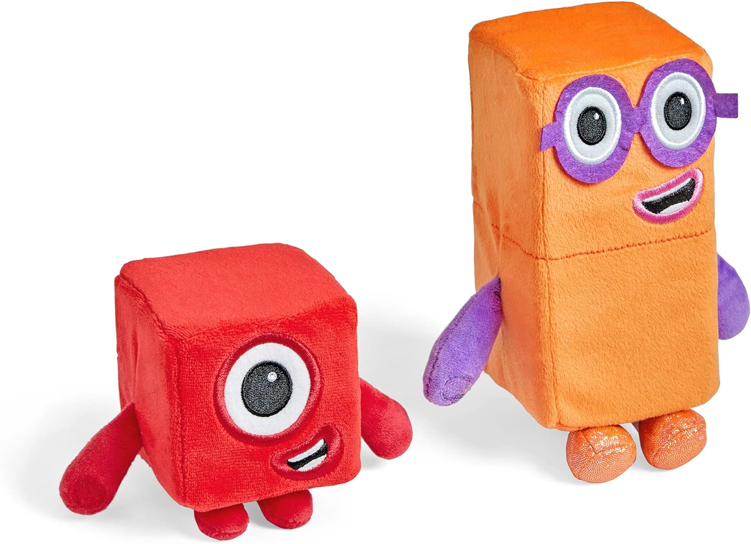 Numberblocks One and Two Playful Pals Plush Toys - Soft Tactile Stuffed Animals for Toddlers 18m+ 3