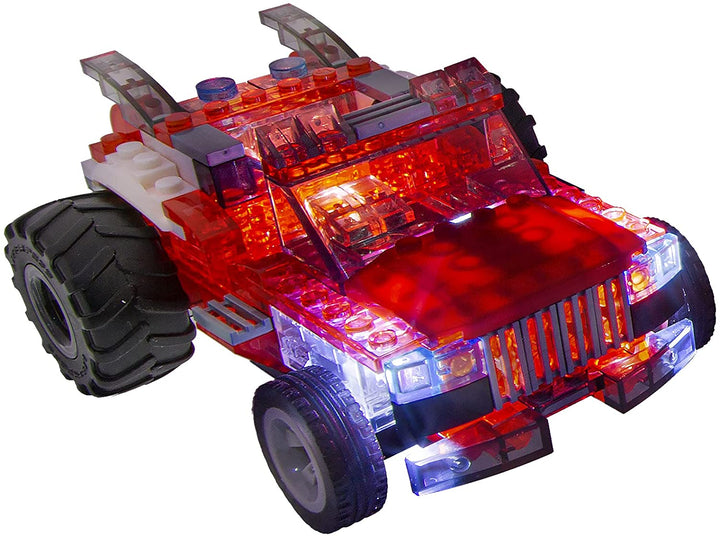 giochi preziosi spa LAU01000 Laser Pegs Models-4-in-1 Red Racer, Mehrfarbig