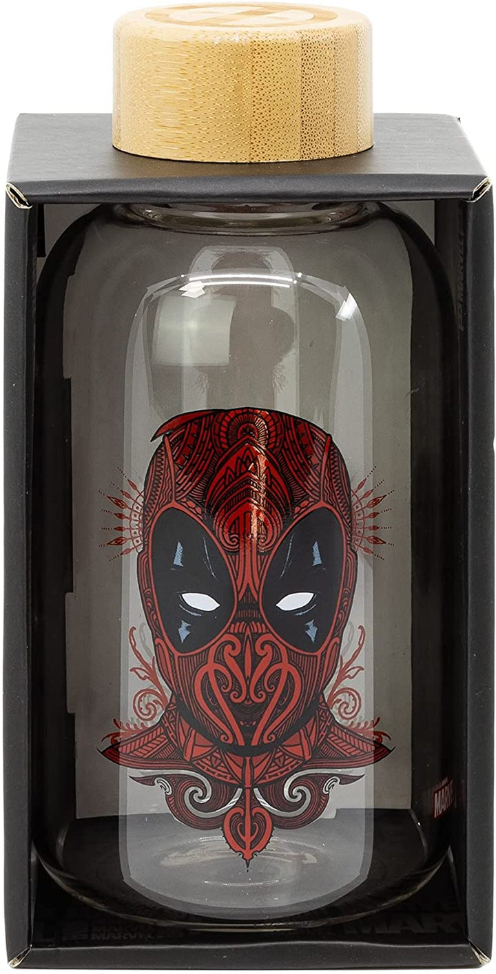 SMALL GLASS BOTTLE - DEADPOOL