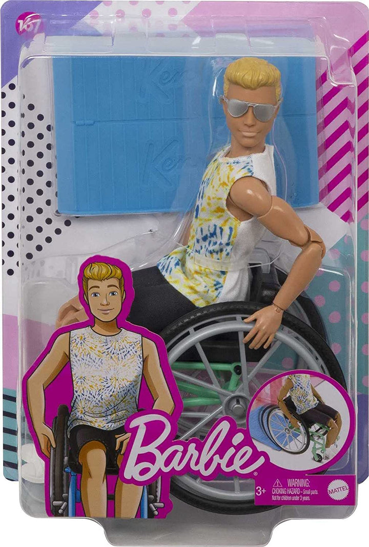 Barbie Ken Fashionistas Puppe #167 mit Rollstuhl &amp; Rampe