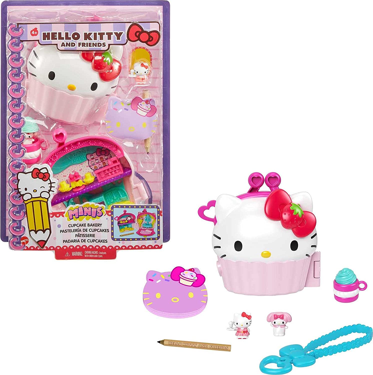 Hello Kitty and Friends Minis Cupcake Bakery Playset - 7-Piece Interactive Toy for Kids 6 Months - 3 Years