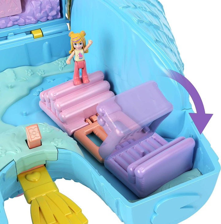 Polly Pocket Pyjama Party Llama Party Large Compact, 25+ Überraschungen (einschließlich 2 M