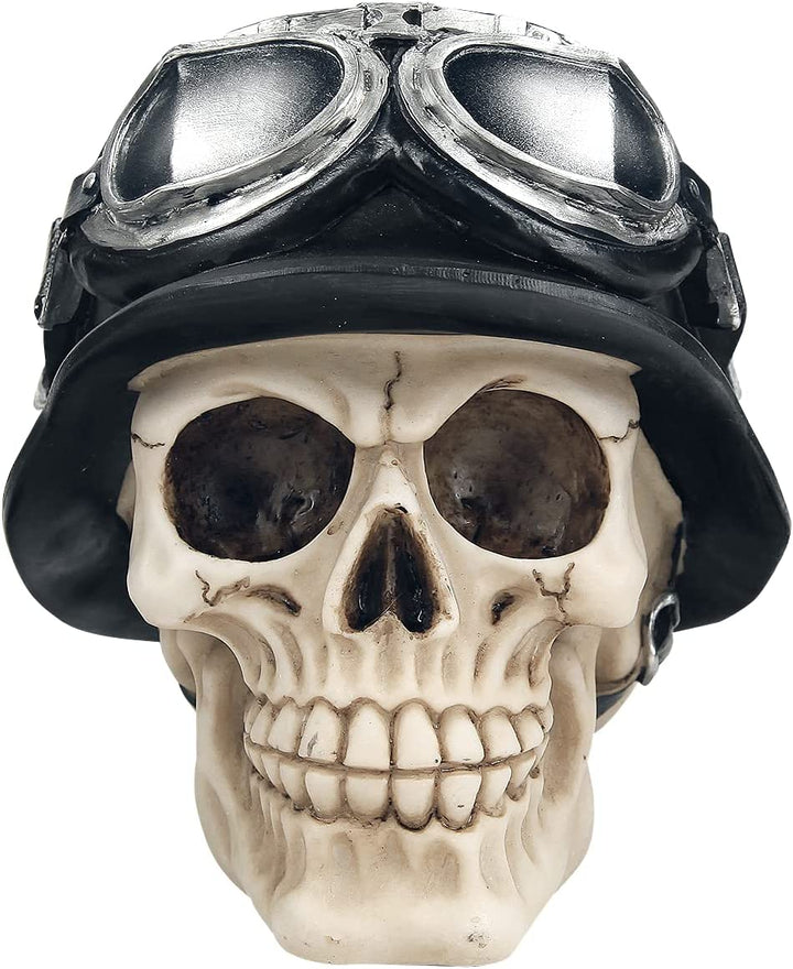 Nemesis Now Eisernes Kreuz Totenkopf Figur 17cm Elfenbein