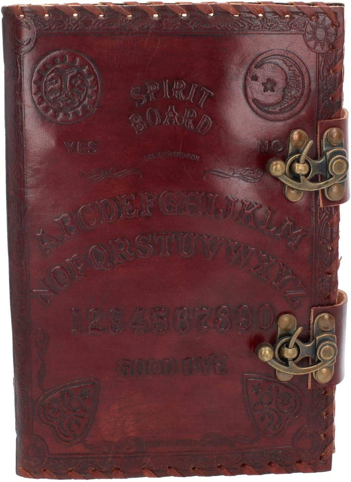 Nemesis Now Spirit Board Leder-Tagebuch mit Schloss, 28 cm, Braun