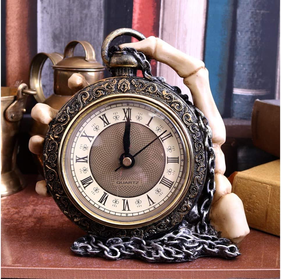 Nemesis Now Time Skelettuhr, 14 cm, Gold, Polyresin, Einheitsgröße