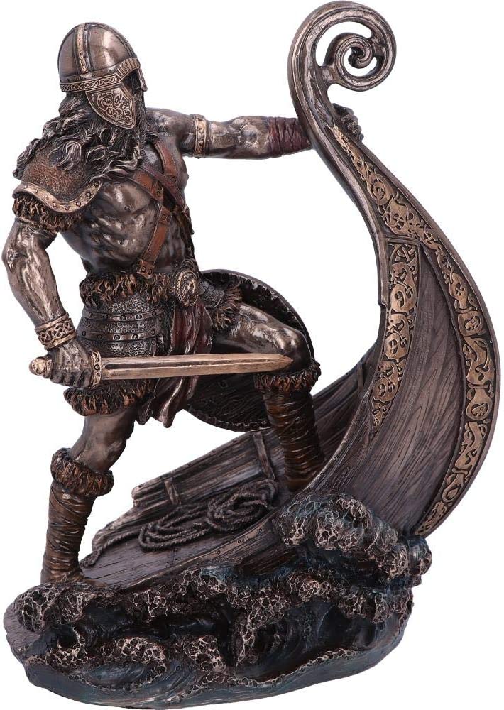 Nemesis Now bronzierte Halvor-Wikinger-Langschiff-Figur, Einheitsgröße