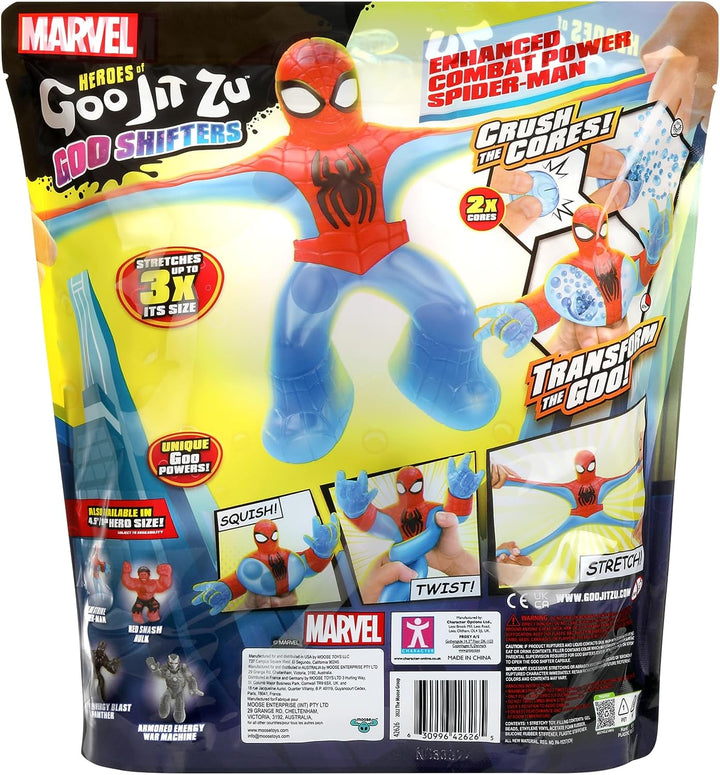 Heroes of Goo Jit Zu Goo Shifters Marvel Verbesserte Kampfkraft Spider-Man. Groß