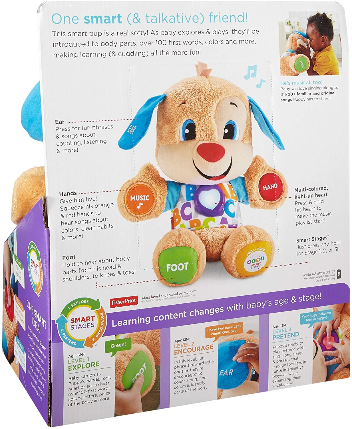 Fisher-Price Smart Stages Puppy - Interactive Educational Plush Toy for 6+ Months 9
