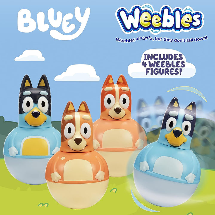 Charakteroptionen 07717 Viererpack, Weebles Wobble, Vorschulfiguren, Bluey Toys