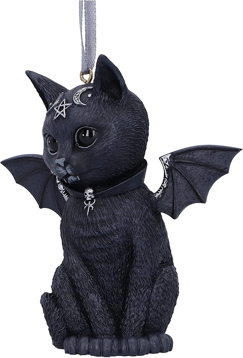 Nemesis Now Malpuss schwarze Fledermauskatze zum Aufhängen, dekoratives Ornament, 9,2 cm