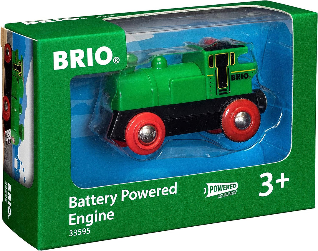 BRIO World Battery Powered Train Engine for Kids Age 3 Years Up - Compatible with all BRIO Railway Sets & Accessories